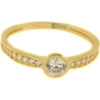 Prsten Zlatý prsten s kamenem ze žlutého zlata