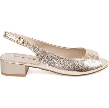 Dámské sandále Trendy sandály dámské zlaté Obcas 37