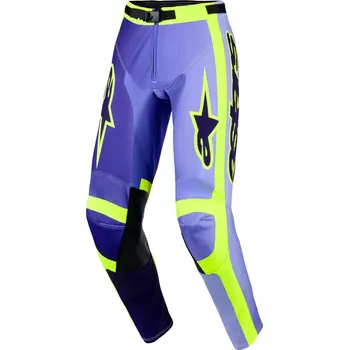 Sportovní oblečení Motokrosové kalhoty Alpinestars Racer Portl fialovo-fluo žluté 28