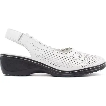 Dámské sandále Exkluzívní bílé sandály dámské na klínku 39