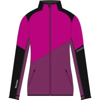 Dámská mikina TERRITORIA dámská funkční sportovní mikina černá/fuchsie/tm.švestka XL