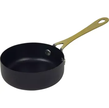 Hrnec Rendlík na servírování, černý se zlatou rukojetí, výška: 32 mm, průměr: 90 mm