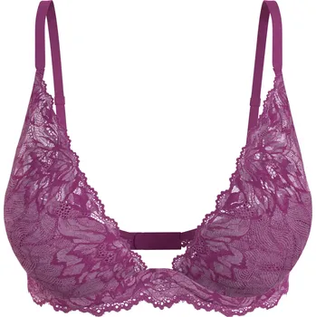 Podprsenka Dámské podprsenka LIGHTLY LINED PLUNGE 000QF6396EVID fialová - Calvin Klein 70C