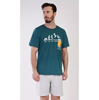 Pánské pyžamo Pánské pyžamo šortky Filip tmavě modrá M