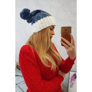 Čepice Milano fleecová čepice K203 denim+ecru UNI