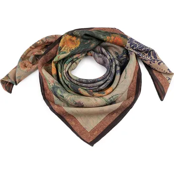 Šátek Šátek oboustranný 90x90 cm Varianta: 2 béžová, Balení: 1 ks