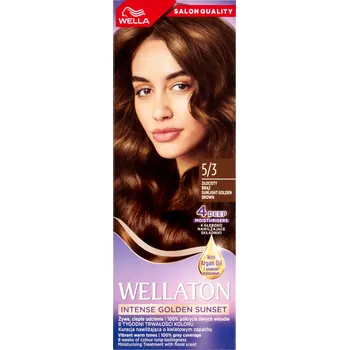 Barva na vlasy Wella Wellaton Sunset Hour barva na vlasy 5/3 golden brown, 110 ml