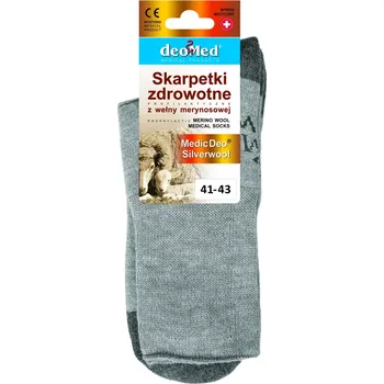 Pánské ponožky Zdravotní ponožky MEDIC DEO SILVERWOOL - JJW DEOMED černá 35-37