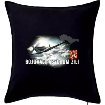 Polštář Bojovali, abychom žili - Polštář 50x50 - 50x50 - Pouze potah ( Černá )