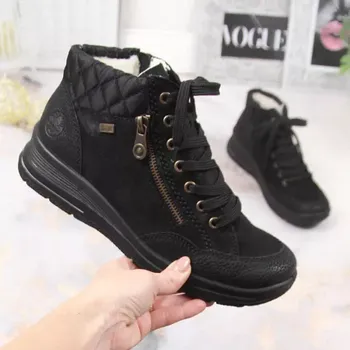 Dámská běžecká obuv Nepromokavé kožené zateplené boty Rieker W RKR567 37