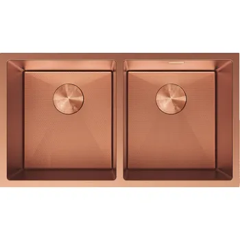 Granitový dřez Mexen Binox nerezový dřez 2-komorový 800 x 450 mm, měď HC - 6421802000-65HC Ocelové dřezy