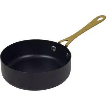 Hrnec Rendlík na servírování, černý se zlatou rukojetí, výška: 35 mm, průměr: 110 mm