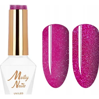 Přípravek na nehty Molly Nails Hybridní lak Flashing Lights 8 g - Č. 601 Rose Of Dreams