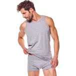 Pánský nátělník BRASS 18732 RED LINE světle šedá L