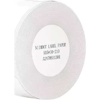 Kotouček do pokladny a tiskárny štítků Nimbot T15*30-210WHITE Termální štítky T 15x30 mm 210 ks bílé