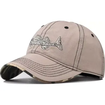 Kšiltovka Bavlněná Kšiltovka se kšiltem Fish Béžová