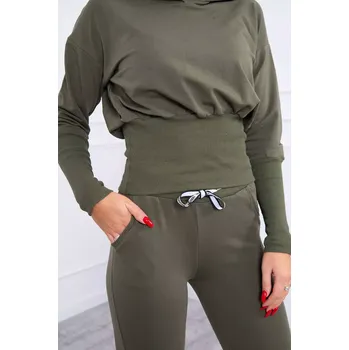 Dámská halenka Komplet z szerokimi ściągaczami khaki UNI