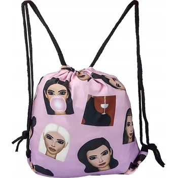 SPORTOVNÍ VAK NA BOTY BATOH SE STAHOVACÍ ŠŇŮRKOU DO ŠKOLY MLÁDEŽNICKÝ MÓDNÍ EMOJI