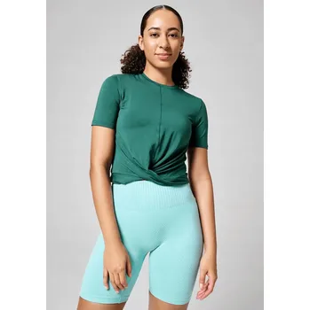 Dámské tričko Tričko CASALL Delight Short Wrap Tee zelené 40