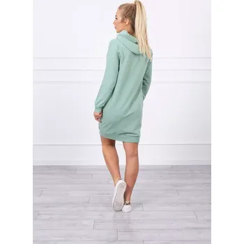 Dámské šaty Šaty s kapucí tmavě mátové UNI