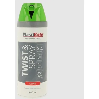 Barva ve spreji PLASTIKOTE BARVA LAKOVANÝ SPREJ RAL 6018 ZELENÝ LESK 400 ML