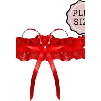 Dámské spodní prádlo PW-02 ČERVENÝ PODVAZEK ODESA PLUS SIZE Červená PLUS-SIZE