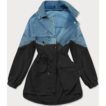 Světle modro-černá volná džínová bunda (B9791-5001) - Goodlooking M/L