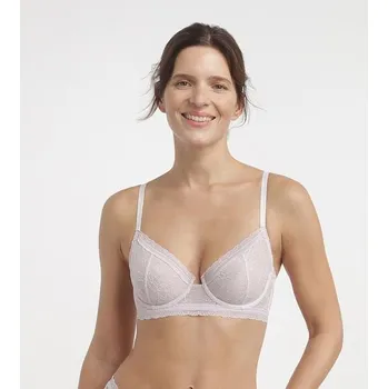 Podprsenka Dámská krajková podprsenka s kosticí DIM ROMANCE UNDERWIRE FULL CUP BRA - DIM - růžová 75 C