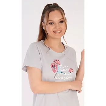 Dámská noční košile s krátkým rukávem Cassie korálová S