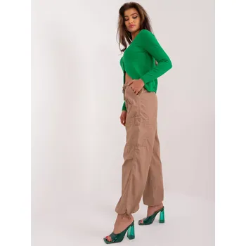 Dámské kalhoty Kalhoty D77021BB62410B2 světle hnědé S