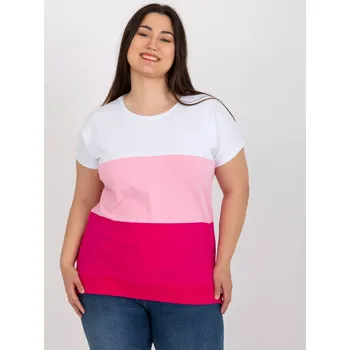 Dámská halenka Halenka RV BZ 8778.48 bílé a růžové jedna velikost