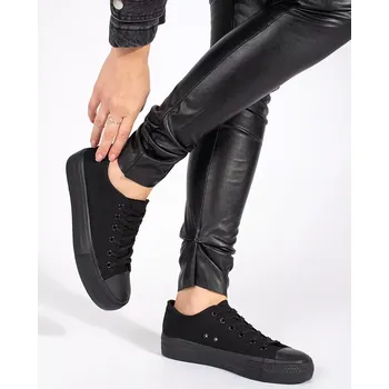 Dámské tenisky Designové černé tenisky dámské platforma 37