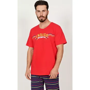 Pánské pyžamo Gazzaz Pánské pyžamo kapri Indigo žlutá M