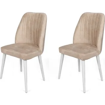 Sada jídelních židlí Alfa Beige and White, 2 ks, béžová