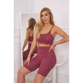 Dámská halenka Sportovní set top + legíny růžová UNI