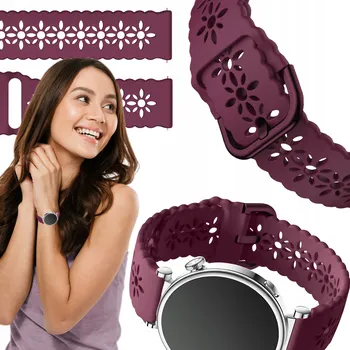 Příslušenství k chytrým hodinkám Řemínek pro Samsung Galaxy Watch 4 Classic 46mm chytré hodinky bordó řemínek