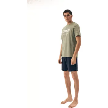 Pánské pyžamo Pánské pyžamo Sleeper 42614 green - HENDERSON zelená XXL