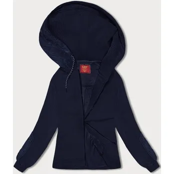 Dámská mikina Tmavě modrá dámská žebrovaná mikina (AMG-311) odstíny modré XL (42)