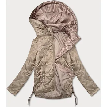 Tmavě béžová dámská bunda se stahovacími boky S'West (B8360-12) odstíny béžové XL (42)