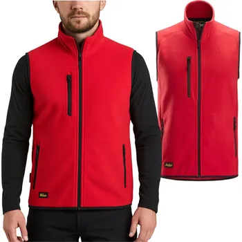 Pánská vesta Snickers Fleecová vesta Polartec - Chilli Red