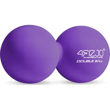 Masáž Dvojitý masážní míček 4FIZJO 13,5 cm x 6,5 cm fialový