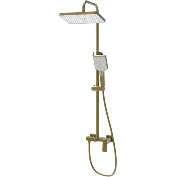 Sprchový set Sprchový sloup s baterií MIXXUS PREMIUM GAUDI 003J BRUSHED GOLD, zlatá | GAUDI 003J BRUSHED GOLD