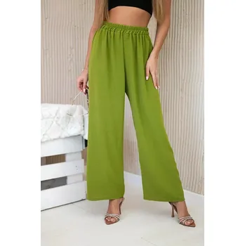 Dámské kalhoty Kalhoty se širokými nohavicemi oliva UNI