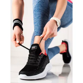 Dámské tenisky Krásné černé dámské tenisky bez podpatku 37