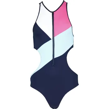 Dámské plavky Jednodílné plavky UW0UW01429-616 tmavěmodrá - Tommy Hilfiger tm.modrá/růžová S