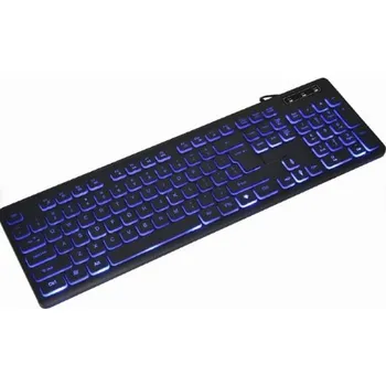 Klávesnice GEMBIRD Multimediální klávesnice s 3barevným podsvícením, černá, americké rozložení kláves KB-UML3-02