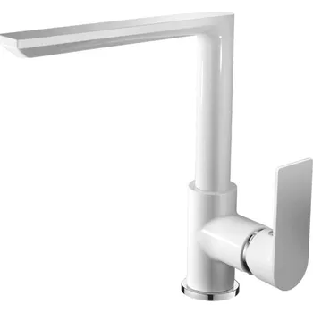 Vodovodní baterie Dřezová baterie MIXXUS PREMIUM ALEX 018 (NUT) WHITE-CHROME, bílý-chrom | ALEX 018 (NUT) WHITE-CHROME