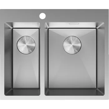 Granitový dřez Mexen Flexo dřez nerezový 1.5-komorový 610 x 510 mm, inox - 6446611500-01 Ocelové dřezy