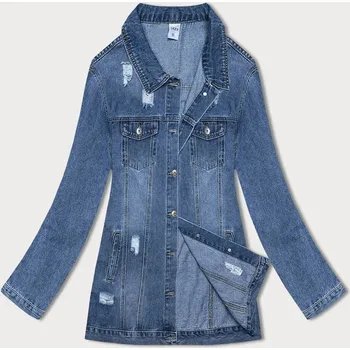 Světle modrá dlouhá džínová bunda (GD8728-LK) odstíny modré 46