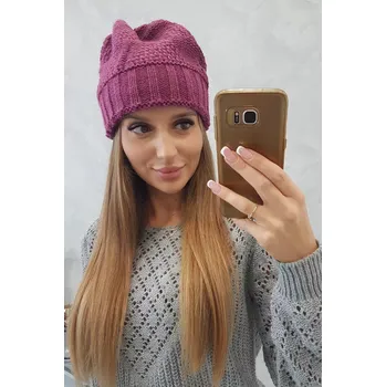 Čepice Dámská čepice Danuta K331 tmavě fialová UNI